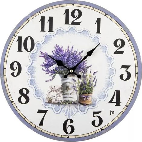 Lowell Orologio da Parete Hold Style Cassa in Mdf Quadrante Anticato Diamertro 33.5cm