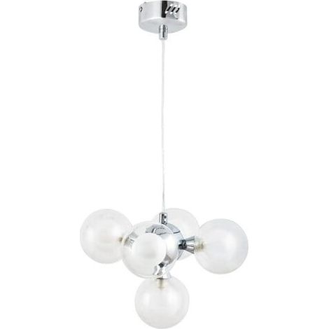 Suspension Rabalux Briella boules 5xG9 chromé Ø31,5