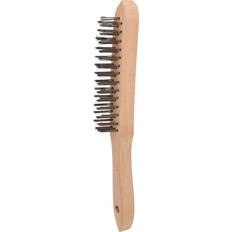 BRILLIANT TOOLS Cepillo de alambre manual de acero inoxidable, 3 hileras, 290 mm - BT706003 (1/5)