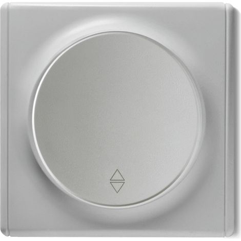 Interrupteur va-et-vient simple, encastré, avec plaque de finition Florence - gris
