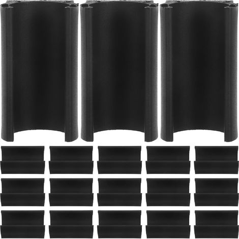 Patin pour Chaise Protection Antirouille Forme U en Fer en Plastique Noir Lot de 20 Pièces et Protège-Sol pour Meubles D'intérieur et Trampolines (1/5)