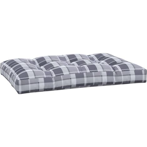 Maison Exclusive - Palettenkissen Grau Karomuster 120x80x12 cm St