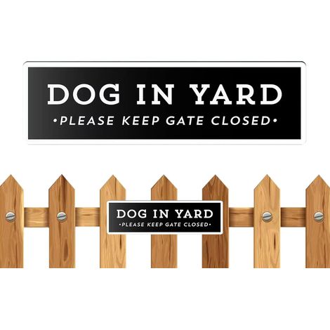 Dog Sign, Wood "Keep Gate Closed" Warning, Beware of Pets Plate, Weatherproof Outdoor Decoration, Safety Notice for Yard, Family, Friends, Neighbors More (1/5)