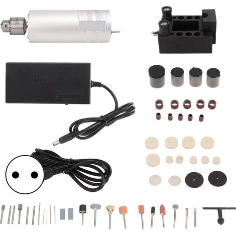 Mini-Elektrobohrmaschine für Holz, Stein und Metall – DIY-Set zum Polieren, Schneiden und Gravieren – 100–240-V-Netzteil mit EU-Stecker (1/5)