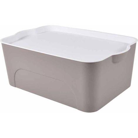 Boîte de Rangement Déco "Pratique" 16L Taupe (1/3)