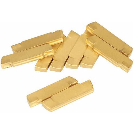 Plaquettes En Carbure De Tungstene, Pour Outil De Coupe De Rainurage De Tour Mgehr / Mgivr, 10Pcs (1/4)