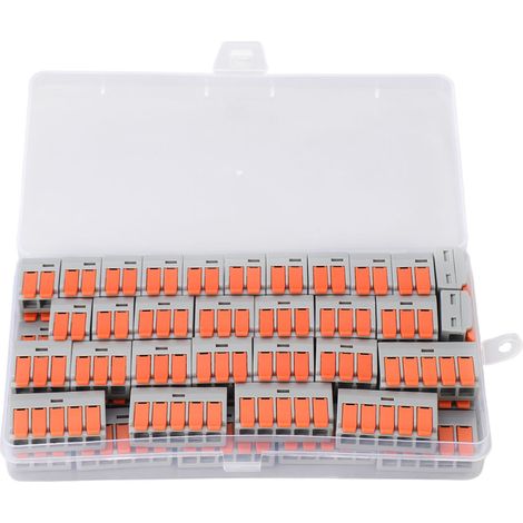 Lot de 60 connecteurs rapides fil électrique, kit presse-type bornes 0,5-6mm², 450V 40A (1/5)