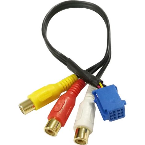 Adatto per cavi audio/video con ingresso AV RCA femmina, compatibile con porte A/V per PC, blu, 6 pin, 3040 (1/5)