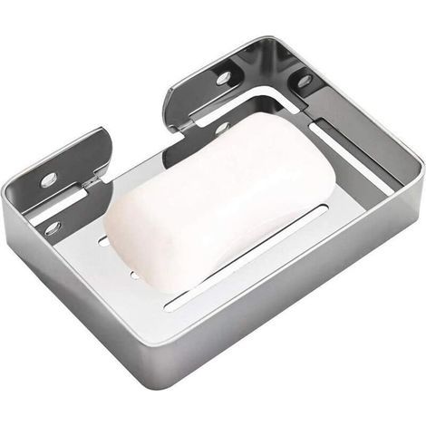 Portasapone da doccia, asta per la doccia, portasapone in acciaio inox 304, vassoio porta sapone, porta spugna a parete (1/4)