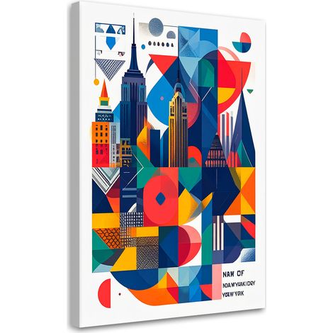 Tableau déco New York ville dans le style Bauhaus 40x60 (1/4)
