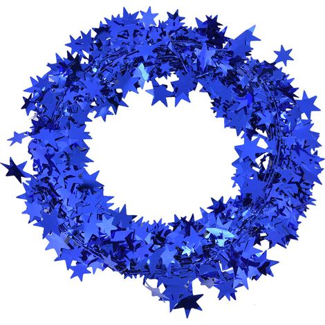 Guirlande d'étoiles 7.5m pour sapin de Noël, mariage, fête, décoration d'accessoires vestimentaires (Bleu) (1/5)