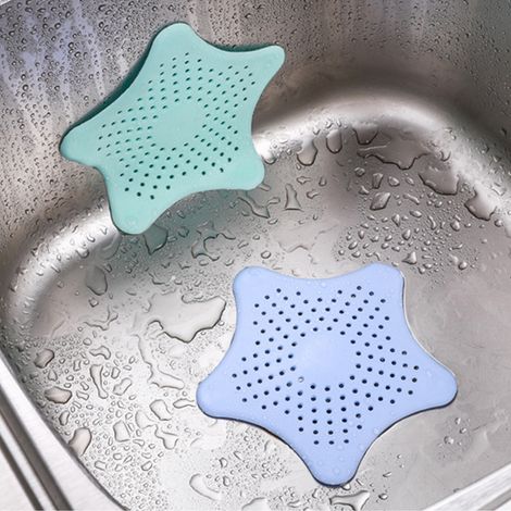 Filtre à cheveux pour lavabo, bonde de douche, couvercle de crépine en PVC souple, bouchon récupérateur de cheveux pour cuisine, salle de bain et baignoire (1/5)