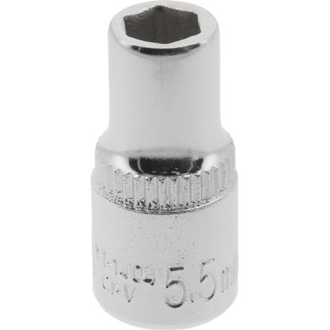 Kurze 6-kant-Stecknuss 1/4" 5,5 mm CrV