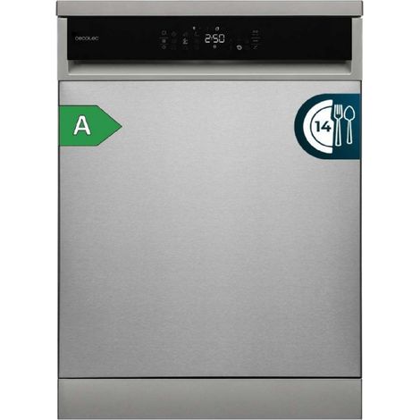 Cecotec Lave-vaisselle 60cm Bolero Aguazero 6800 Inox A. 14 couverts, faible puissance, Inverter Plus Duo Motor, 8 programmes, lavage automatique, nettoyage à la vapeur, nettoyage intérieur et demi-ch (1/5)