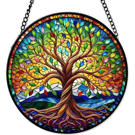 Attrape-soleil décoratif 15 cm – Vitrail coloré intérieur (1/3)