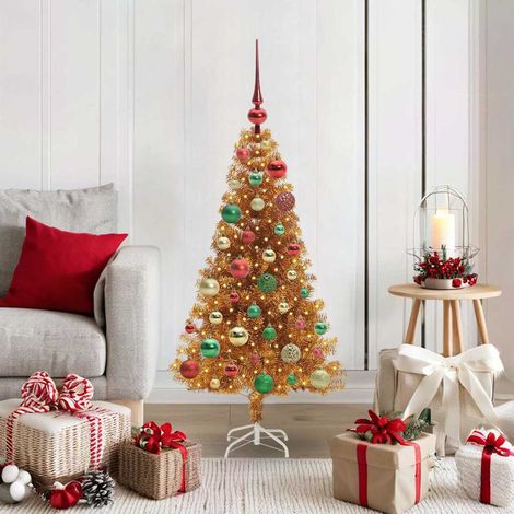 vidaXL Árbol de Navidad Dorado 120 cm PET (1/5)