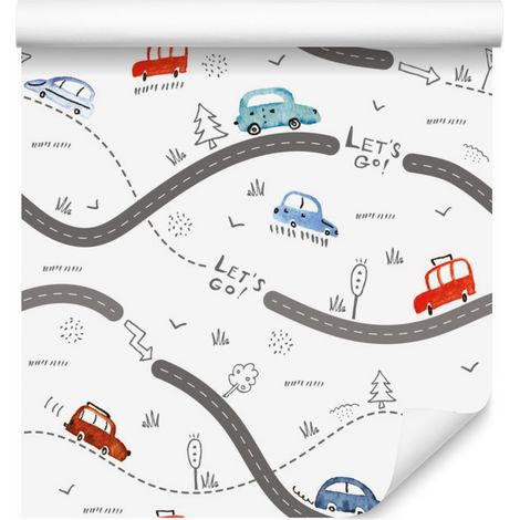 Papel pintado de coches para salón y dormitorio, 50x1000 cm. (1/5)