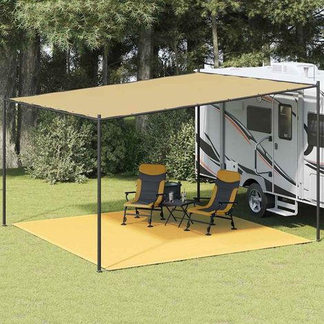 Tapis de tente-Tapis d'extérieur 400x400 cm Beige 593959 (1/5)