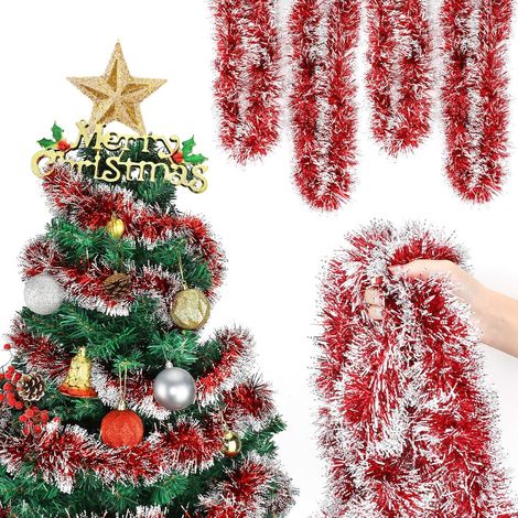 Lot de 6 guirlandes de 2 m - Guirlande - Escalier - Guirlande de sapin - Guirlande de sapin- Guirlande de décoration pour mur, porte, fenêtre (1/5)