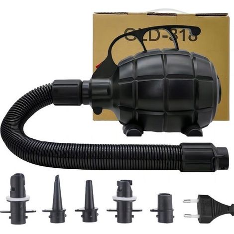 Pompa ad aria elettrica, pompa grande per accessori gonfiabili, pompa veloce con 5 ugelli per gonfiare materassi ad aria, tappetini da palestra, kayak e (1/5)
