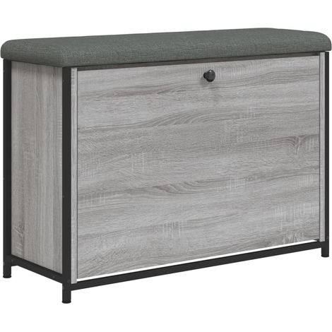 Maison Exclusive - Schuhbank mit Klappe Grau Sonoma 82x32x56 cm