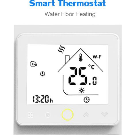 Smart-Thermostat mit WLAN-Funktion, Temperaturregelung, App-Steuerung, 5 A, kompatibel mit Alexa/Home Water, Fußbodenheizung – Weiß (1/5)