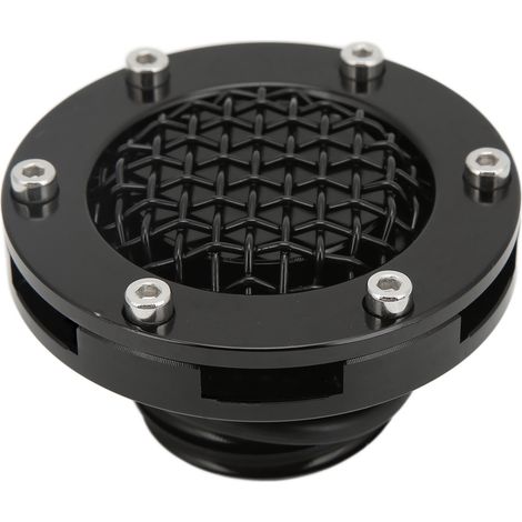 Bouchon de réservoir d'essence moto métal finition fine universel modification entretien noir (1/5)