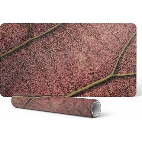 Alfombrilla de escritorio antideslizante y duradera, con textura de hojas, 90x45 cm.