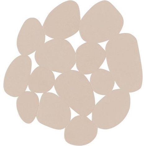 Juego de 4 figuras antideslizantes PVC PEBBLES 12x13cm Beige MSV
