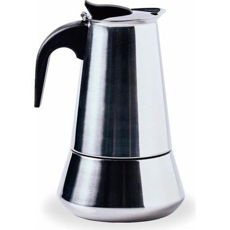 Cafetière, Cafetière express, Acier inoxydable, Tout convient au feu y compris induction, Lave-vaisselle, Capacité 9 tasses, Fini brillant (1/3)