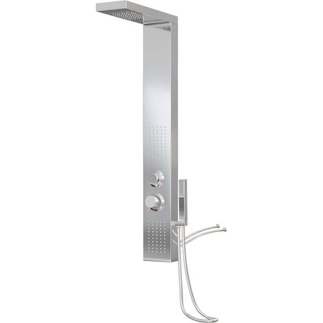 Sistema de panel de ducha acero inoxidable cuadrado vidaXL