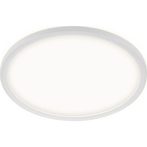 TELEFUNKEN LED Bad Deckenleuchte mit Backlight, IP44 LED Badezimmerlampe, ultraflach, neutralweißes Licht, Weiß, 290x35 mm (DxH)