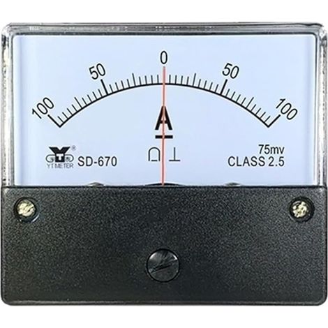 1 Ampèremètre à aiguille SD670, 75mV, Courant continu, Pour panneau électrique (1/5)