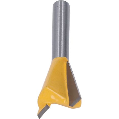 Fraise à rainurer à queue d'aronde, queue de 6,35 mm (1/4"), acier au tungstène allié, revêtement TPFE, haute résistance à l'usure, tranchante, 19 mm (3/4") (1/5)