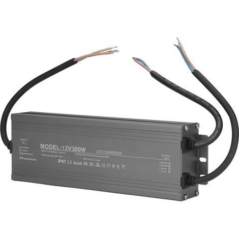 IP67 wasserdichtes LED-Netzteil 300W 12V 25A, AC170-265V Konstantspannungstransformator für Leuchtschilder, wasserdichtes Netzteil für den Außenbereich. (1/5)
