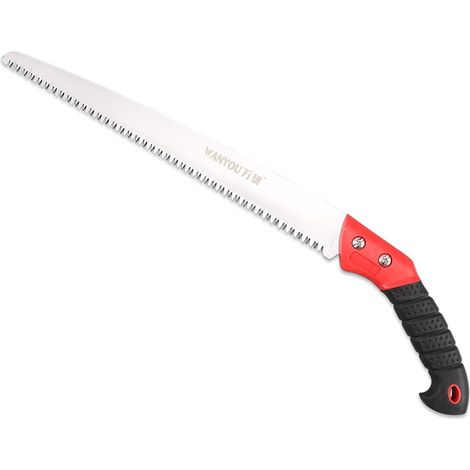 Scie manuelle antidérapante en acier pour arbres fruitiers et bûcheronnage, idéale pour la maison et le jardin.