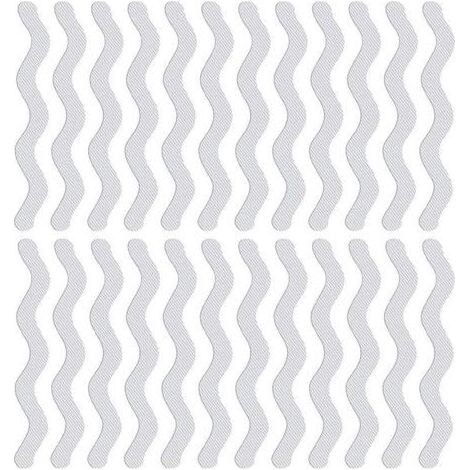 Tapis antidérapant pour baignoire et douche, bande antidérapante auto-adhésive, autocollants de sécurité pour marches de baignoire et douche – Lot de 24 pièces (1/5)