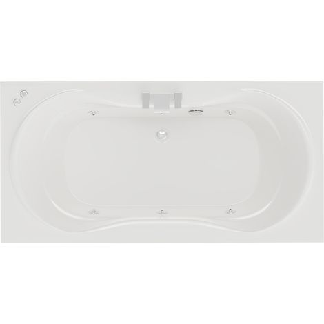 Strata Duo XL 1800mm x 900mm 6 Jet Chrome V-Tec Double Ended Whirlpool Bath