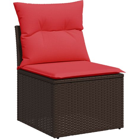 Maison Exclusive - Divano da giardino Marrone 55 x 62 x 69 cm polyrattan (1/5)
