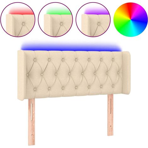 Maison Exclusive - Testiera a LED Crema 103x16x78/88 cm in Tessuto (1/5)