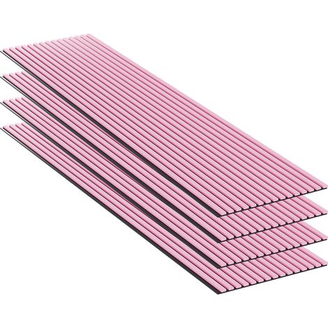 Pannelli fonoassorbenti in legno Rosa  240 x 60 cm  Set da 4  rivestimento parete insonorizzante (1/5)