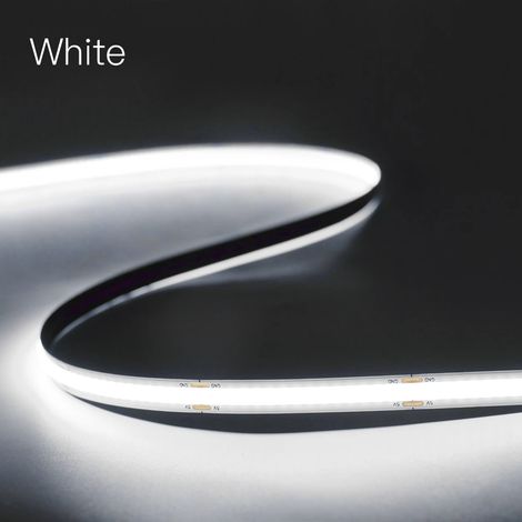 (Lumière blanche, 1 m) Peut pénétrer le bois jusqu'à 25 mm d'épaisseur, bande lumineuse LED COB à gradation tactile intelligente (USB 5 V) (1/5)