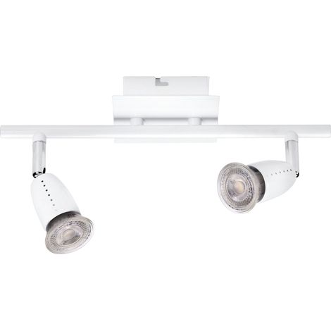 plafonnier - aric ecco barre - culot gu10 x 2 - blanc - sans lampe - aric 4663 (1/3)