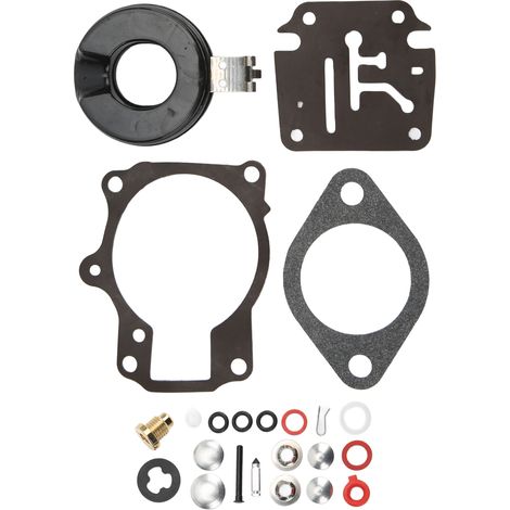 22-teiliger Vergaser-Reparatursatz für Außenbordmotoren, Ersatzteil 398729, kompatibel mit Johnson 18-75 PS, Dichtungen und Düsen enthalten. (1/5)