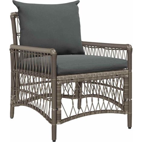 Chaise de jardin,Chaise d'extérieur Gris 60 x 70 x 78cm polyrotin CFW4697269 (1/5)
