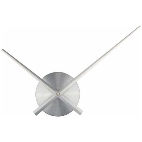 Aiguilles d'horloge 3D - Timelike DIY - Aiguilles de grande horloge murale 3D - Home Art Décor. Horloge à quartz. Accessoires (argent) (1/4)