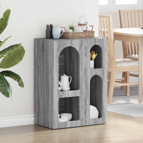 vidaXL  Sideboard  Grey Sonoma 59 x 35 x 80.5 cm Engineered Wood