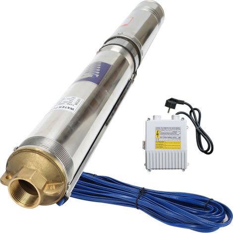 Hengda Pompa per pozzi profondi 0-1.1kW Pompa per pozzi Pompa sommersa Argento resistente alla sabbia (1/5)