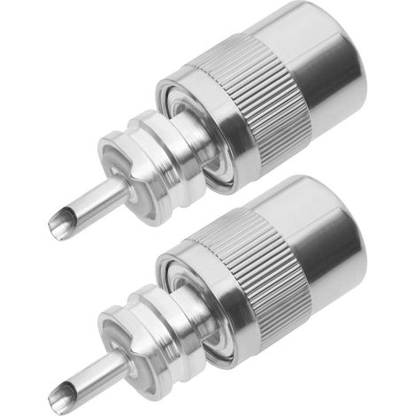 2pcs Connecteur RF Mâle UHF PL259 Fiche Adaptateur Câble Coaxial LMR400 KMR400 RG8 pour Projets Radio Antenne Véhicule (1/5)