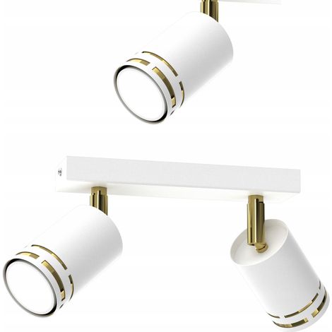 LAMPADA DA SOFFITTO BIANCO ORO MOBILE LED GX53 SPOT FARETTO ORIENTABILE PL (1/5)
